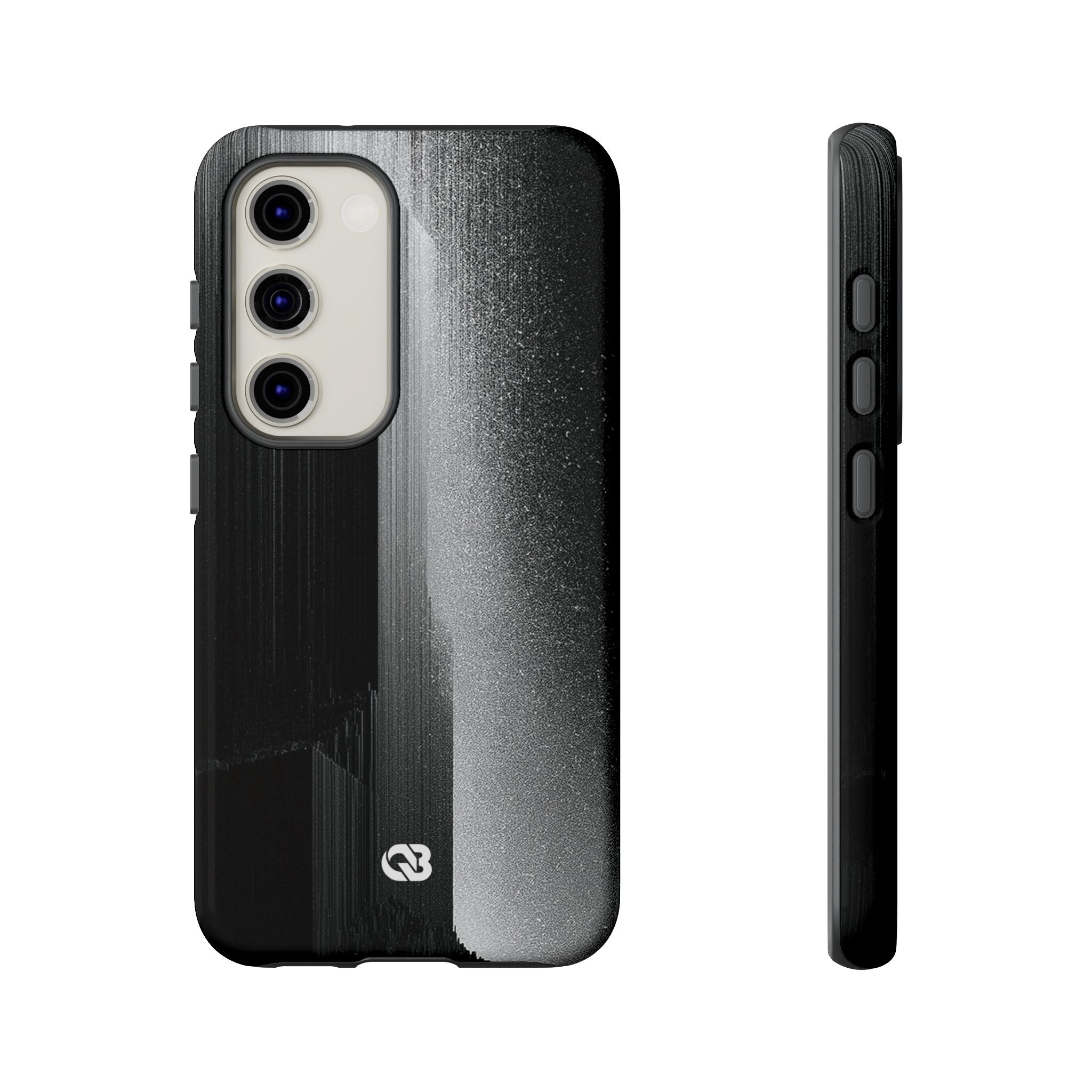 Black Tough Phone Case for Samsung - Brutalist Pixel Monolith