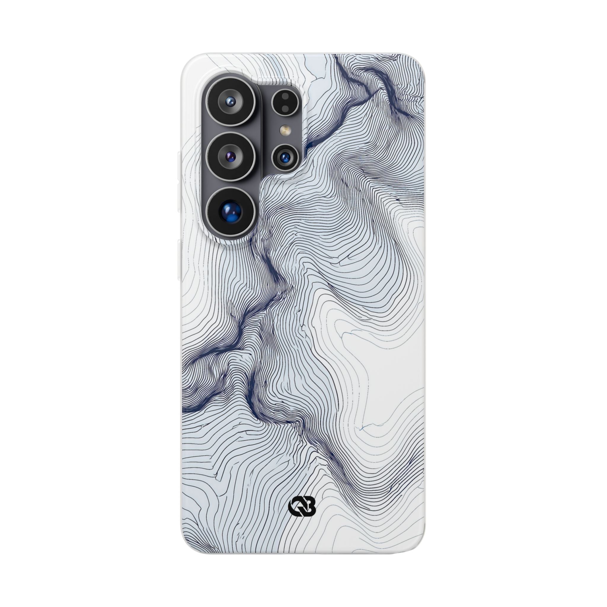 White Lite Phone Case for Samsung - Nordic Ridge Topo