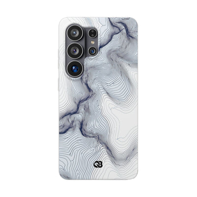 White Lite Phone Case for Samsung - Nordic Ridge Topo
