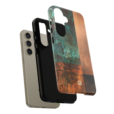 Teal Tough Phone Case for Samsung - Verdigris Copper Slab