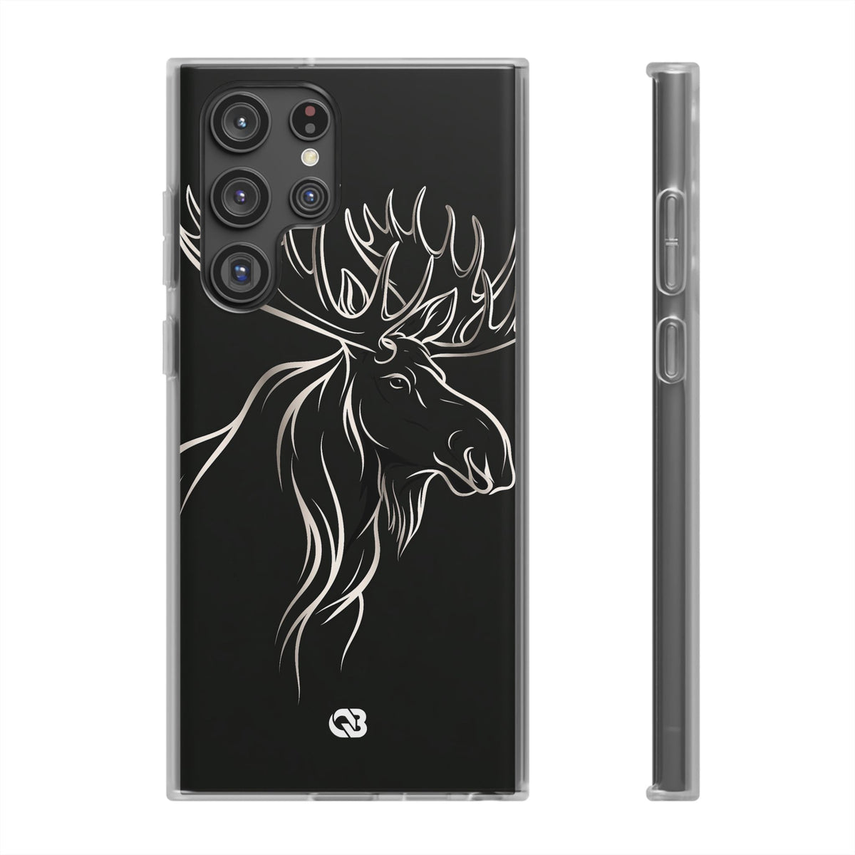 Nordic Moose Contour · Lite Phone Case for Samsung · Black