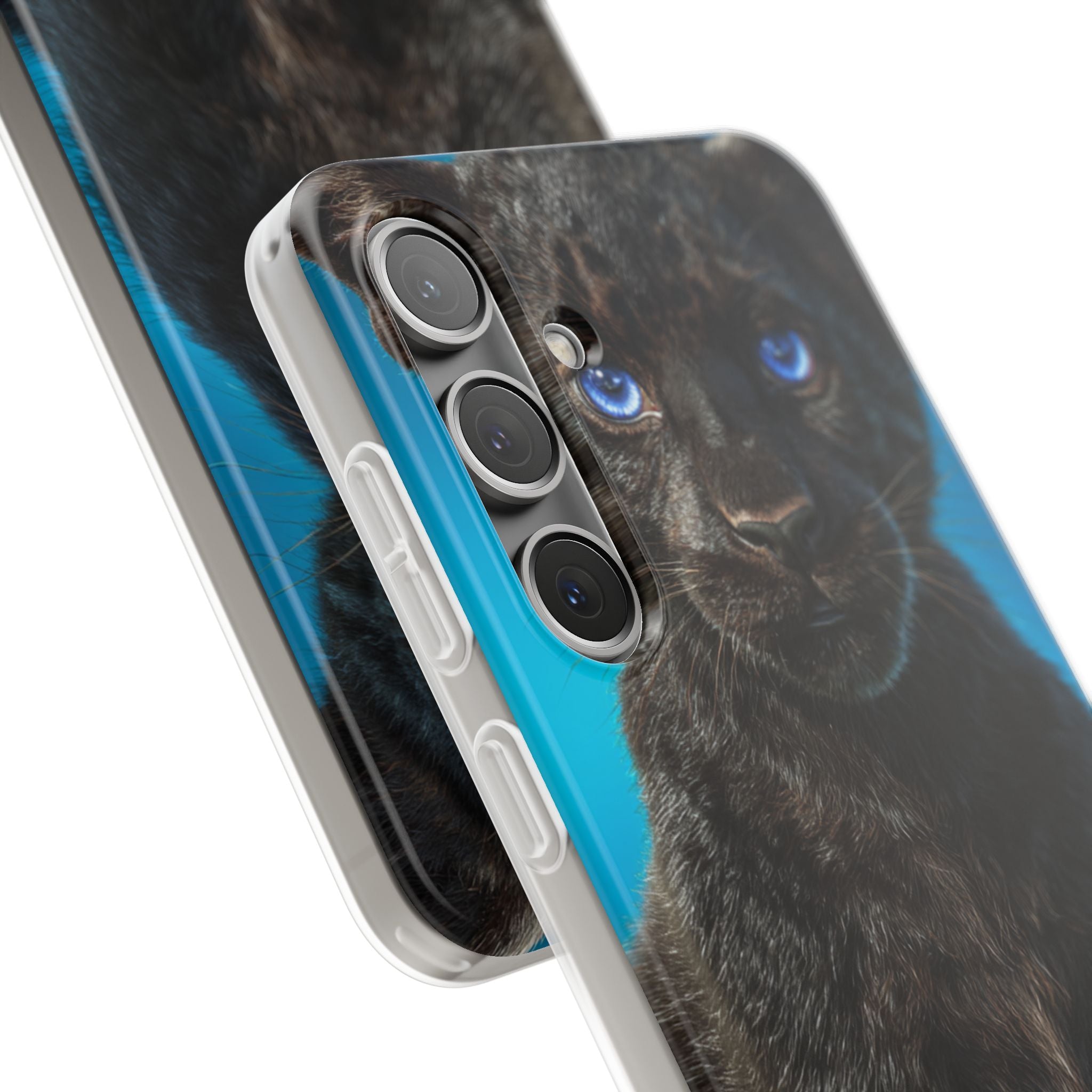 Sapphire Gaze Panther · Soft Phone Case for Samsung