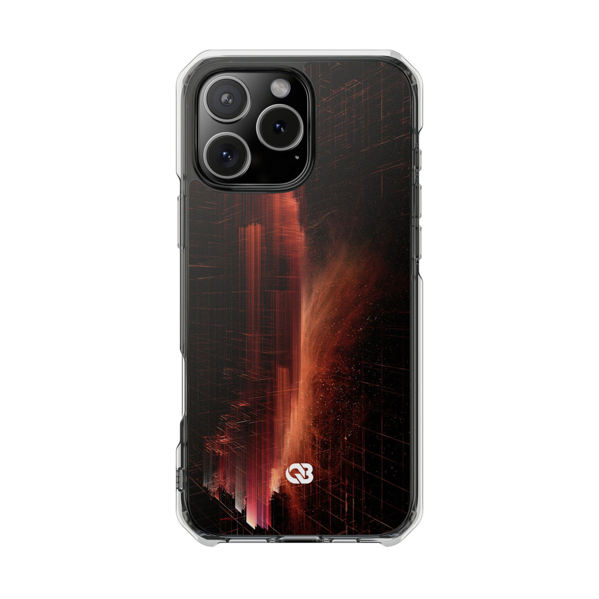 Luminous Monolith · Clear Impact Magnetic Phone Case for iPhone · Black