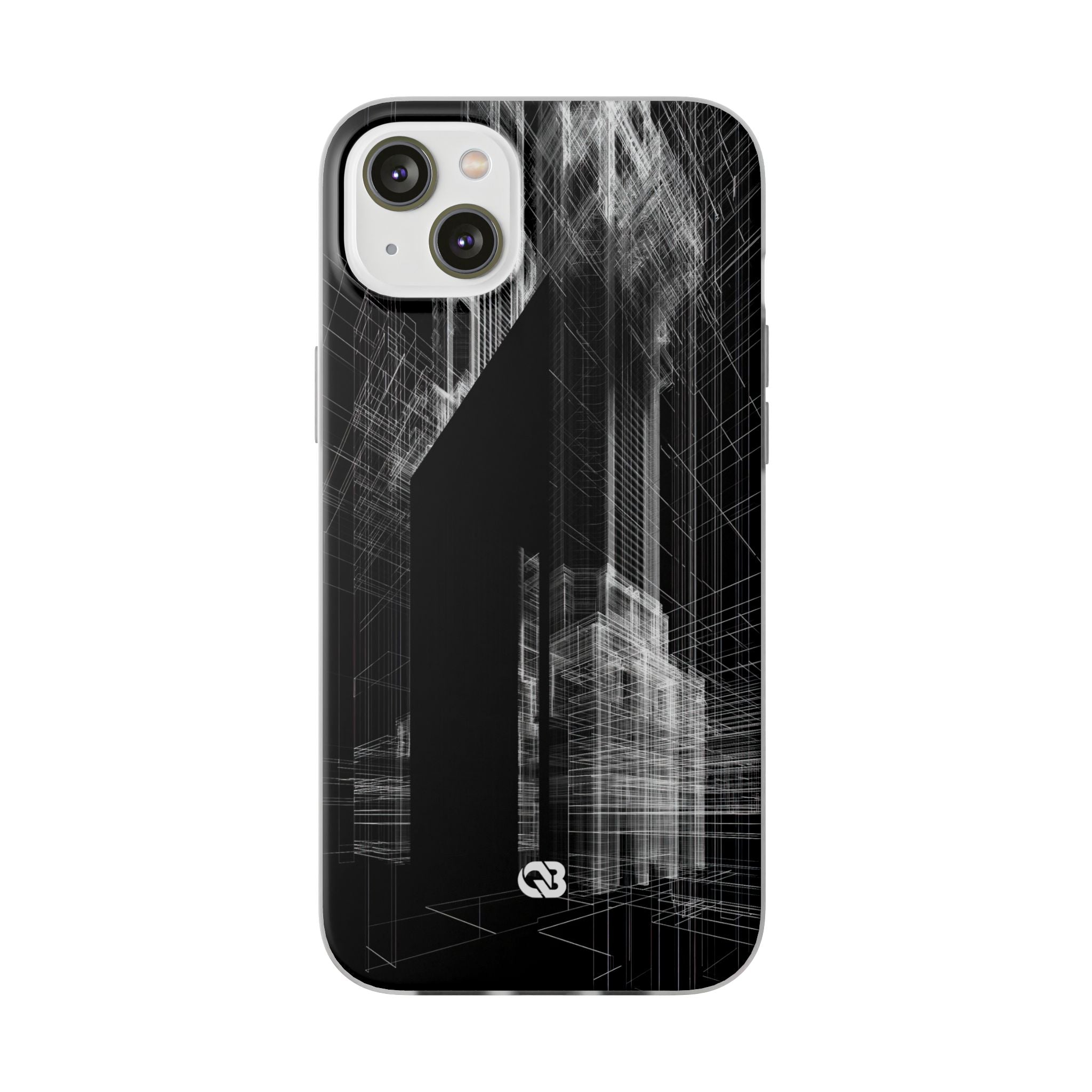 Black Lite Phone Case for iPhone - Ghost Urban Wireframe