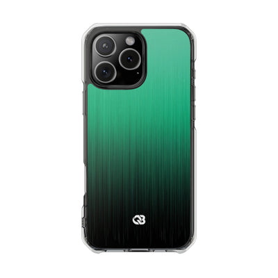 Emerald Cascade · Clear Impact Magnetic Phone Case for iPhone · Green