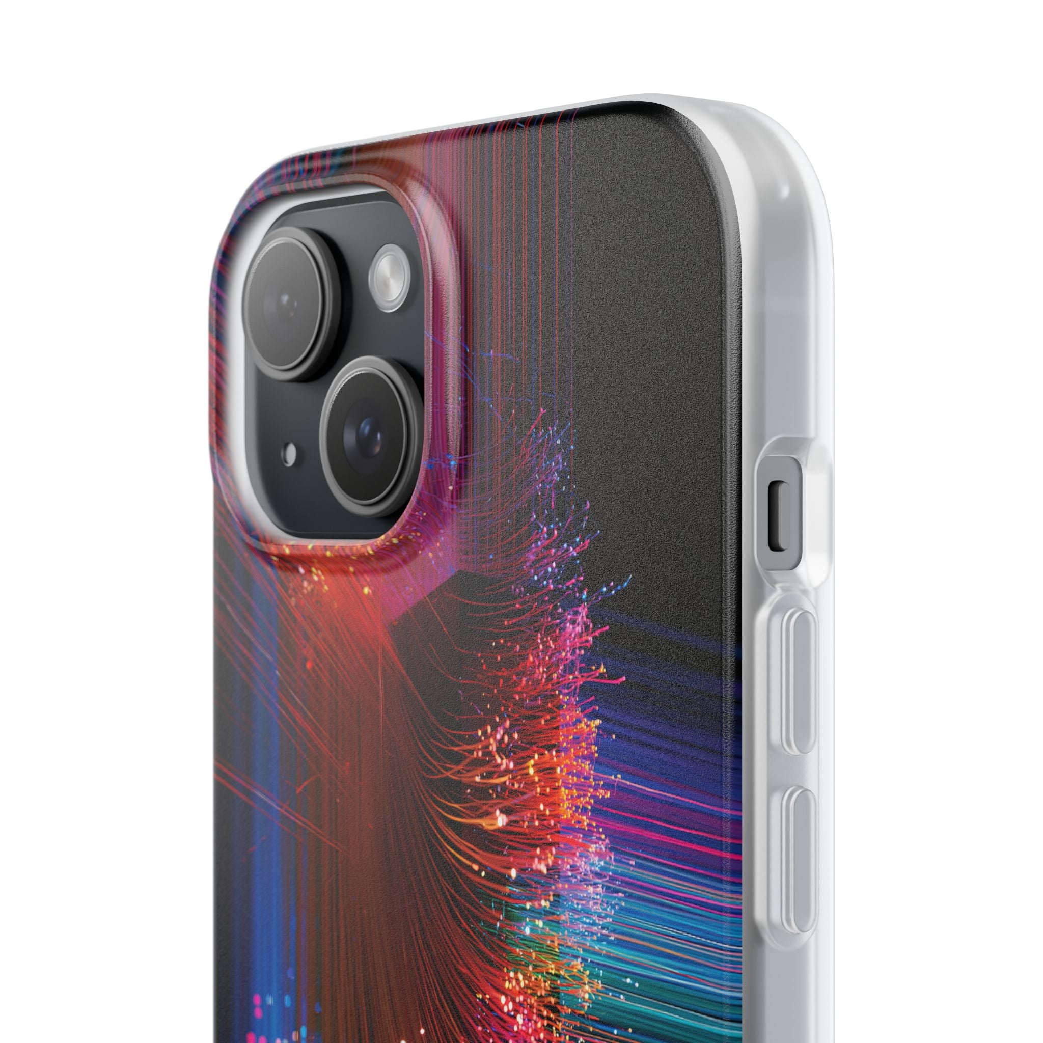 Black Lite Phone Case for iPhone - Cyber Optic Streak