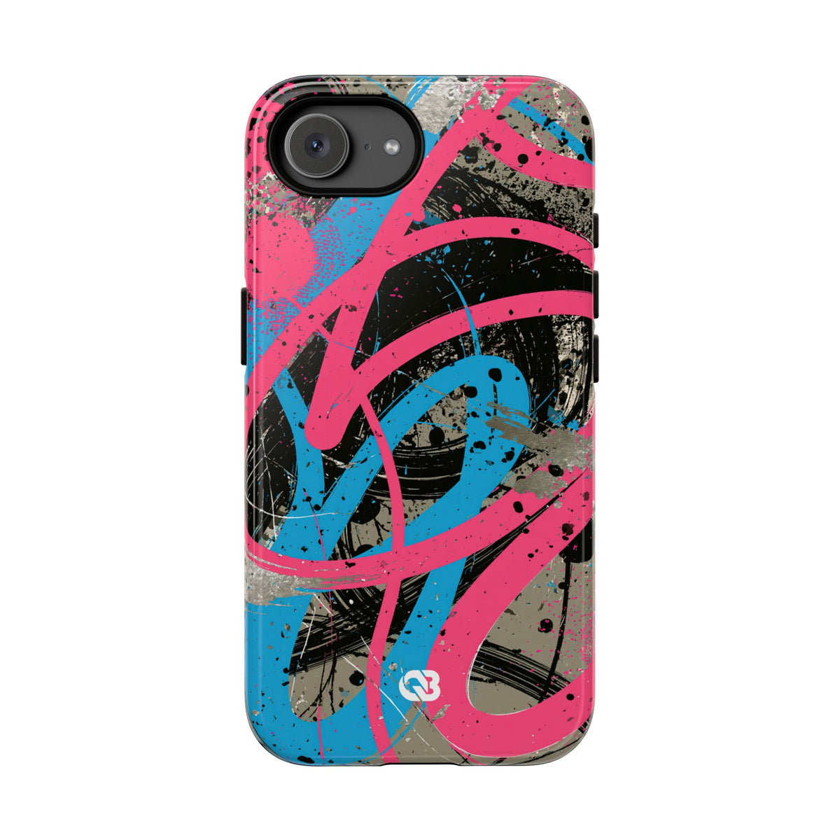 Cyber Splatter Flow · Tough Phone Case for iPhone · Pink