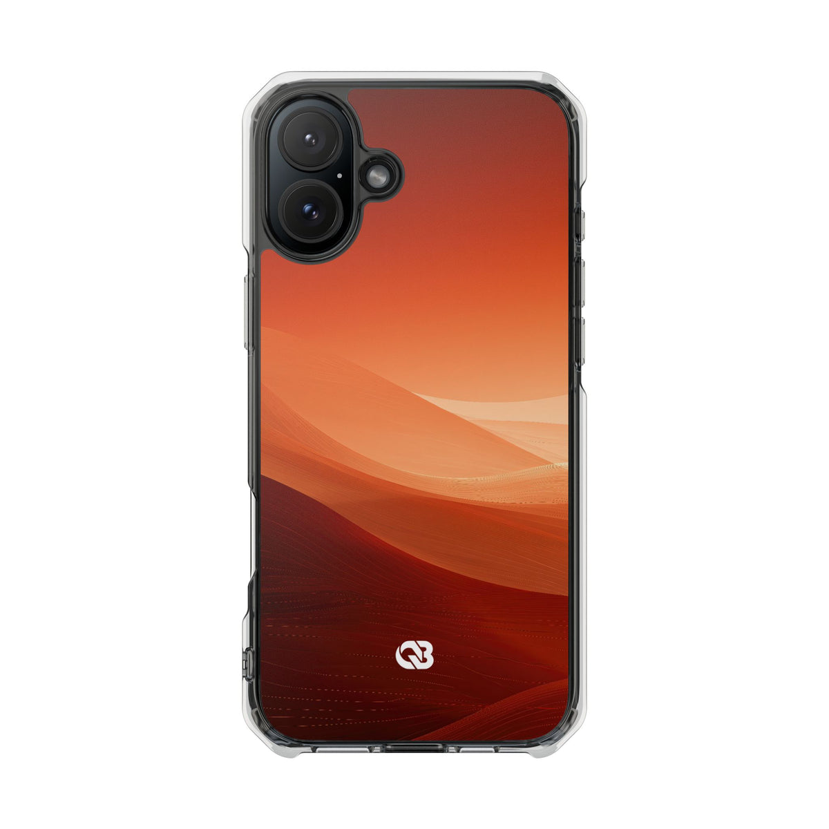 Terracotta Dune Ridges · Clear Impact Magnetic Phone Case for iPhone · Orange
