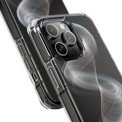 Luminous Vortex · Clear Impact Magnetic Phone Case for iPhone · Black