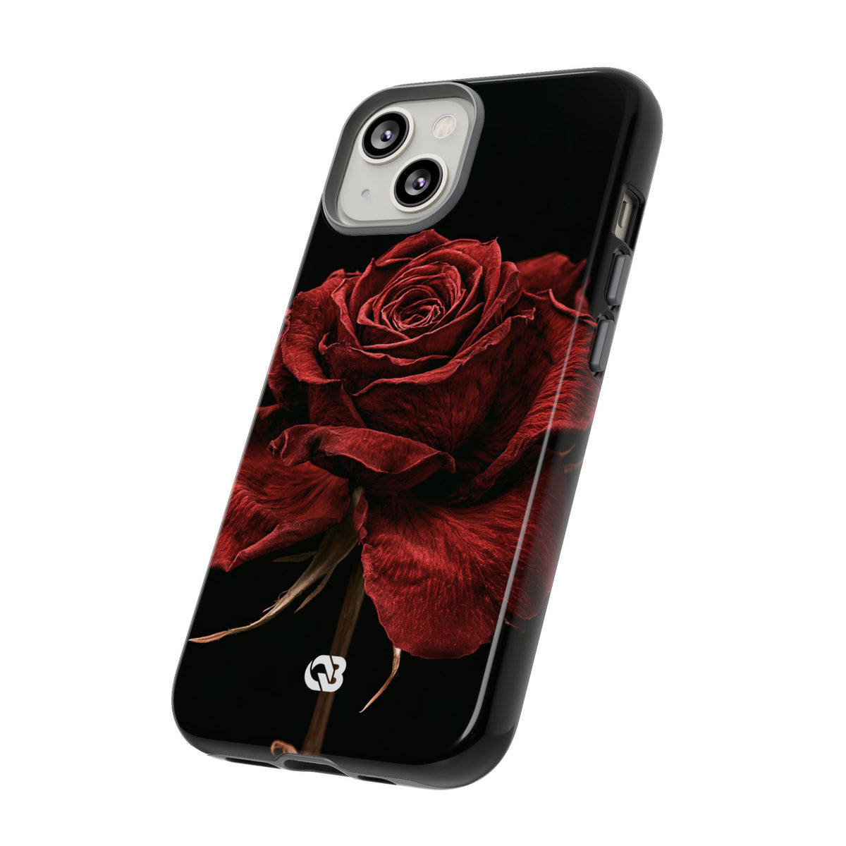 Crimson Noir Rose · Tough Phone Case for iPhone · Black