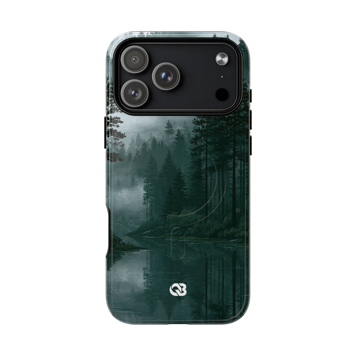 Misty Pine Reflections · Tough 2.0 Magnetic Phone Case for iPhone · Green