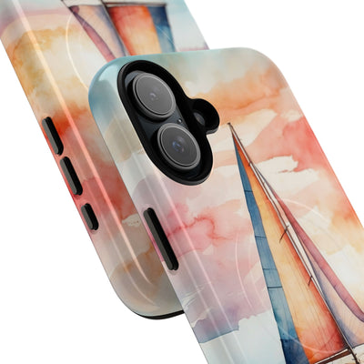 Crimson Horizon Sail · Tough+ Phone Case for iPhone · Magsafe