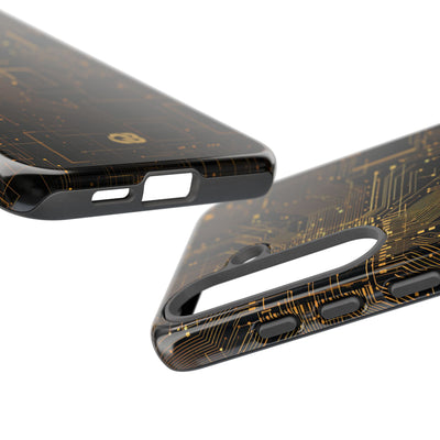 Gold Tough Phone Case for Samsung - Amber Core Mainframe