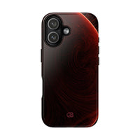 Red Tough Phone Case for iPhone - Crimson Flare Flux