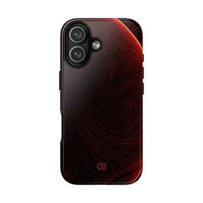 Red Tough Phone Case for iPhone - Crimson Flare Flux