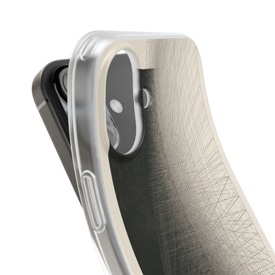 Beige Lite Phone Case for iPhone - Brutalist Graphite Grid