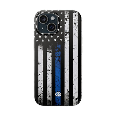 Gritty Cobalt Flag · Soft Phone Case for iPhone