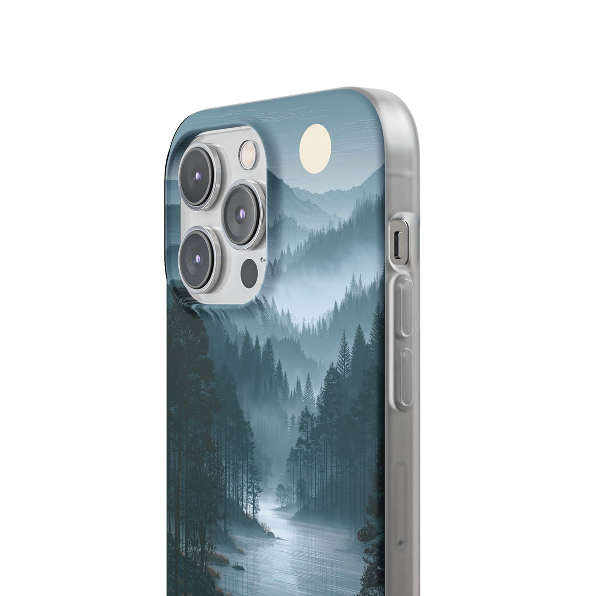 Silent Nordic Fjord · Lite Phone Case for iPhone ·  Blue