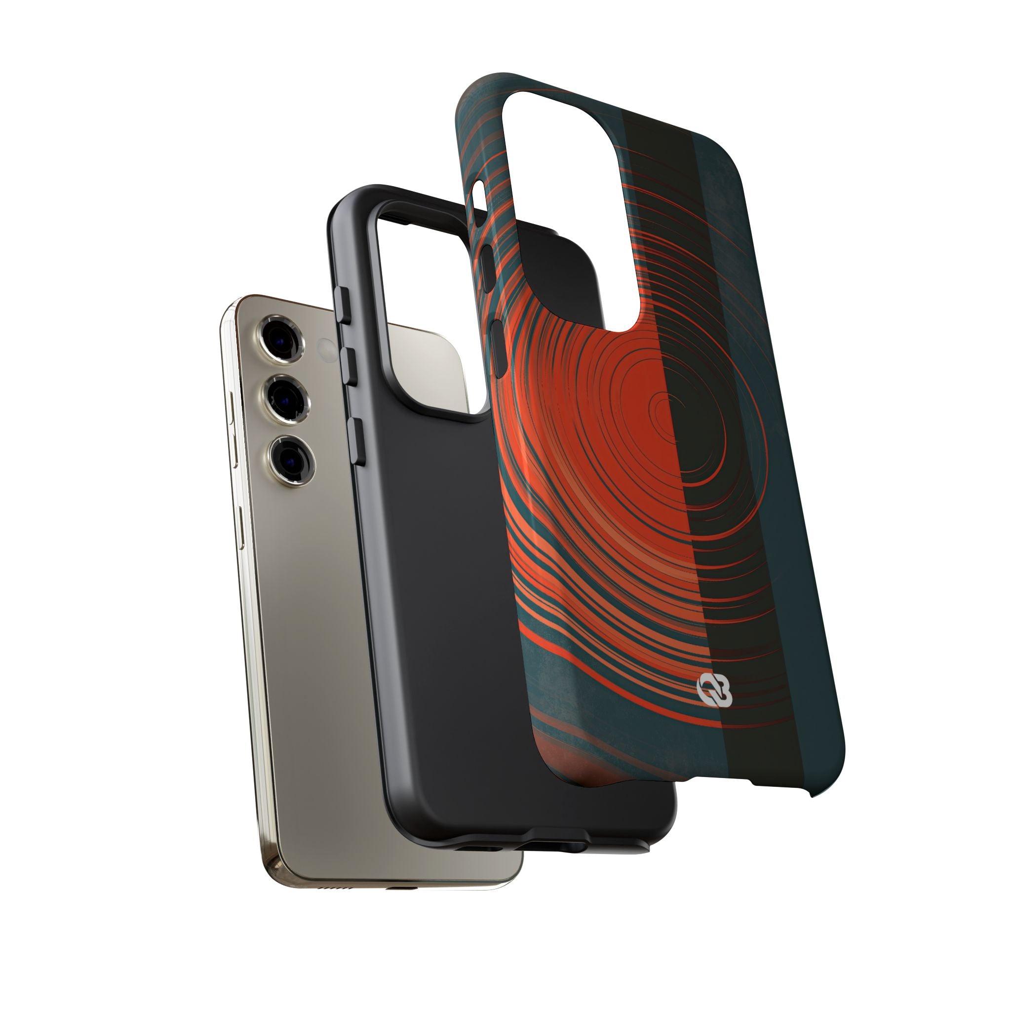 Teal Tough Phone Case for Samsung - Burnt Slate Radial