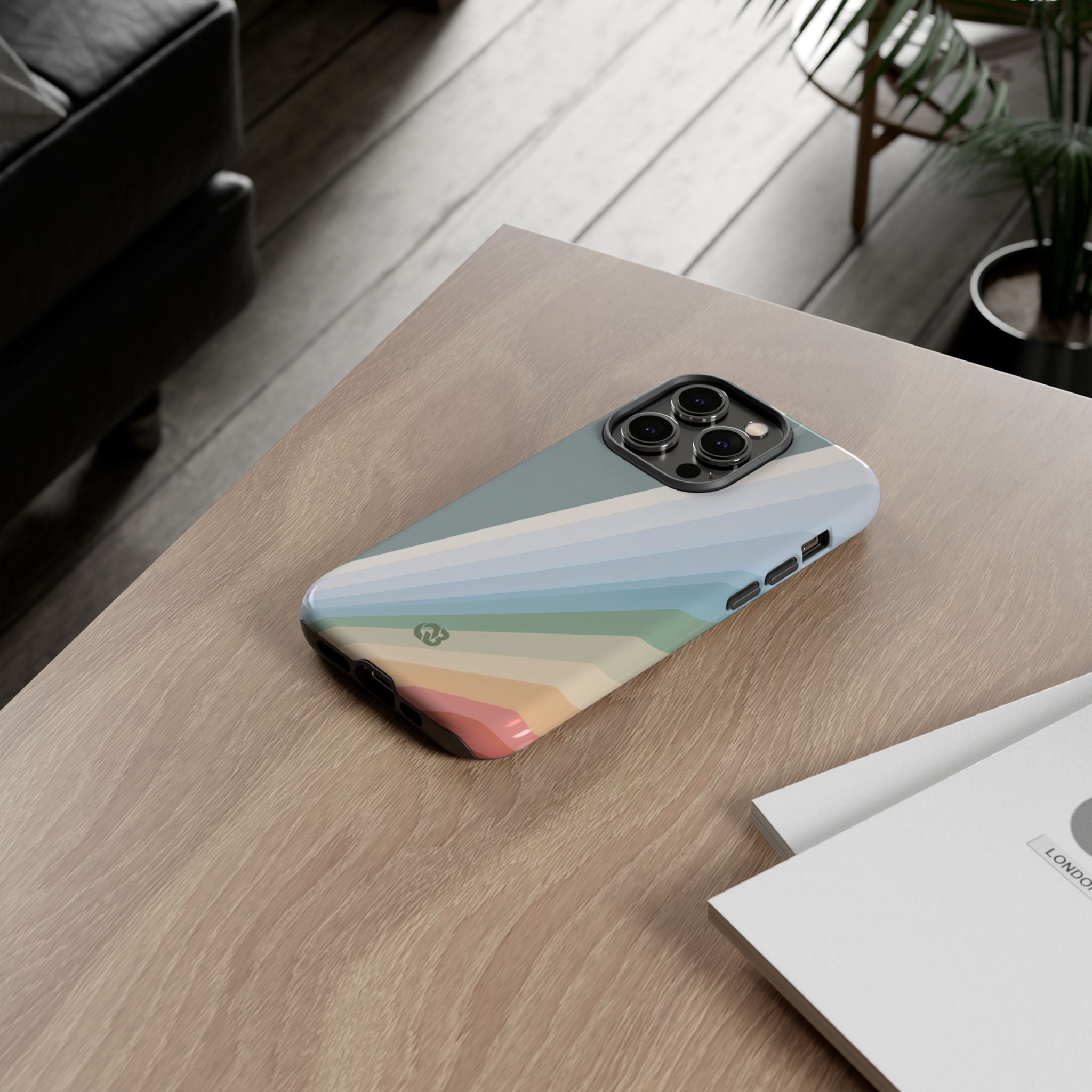 Green Tough Phone Case for iPhone - Sage Prism Beam