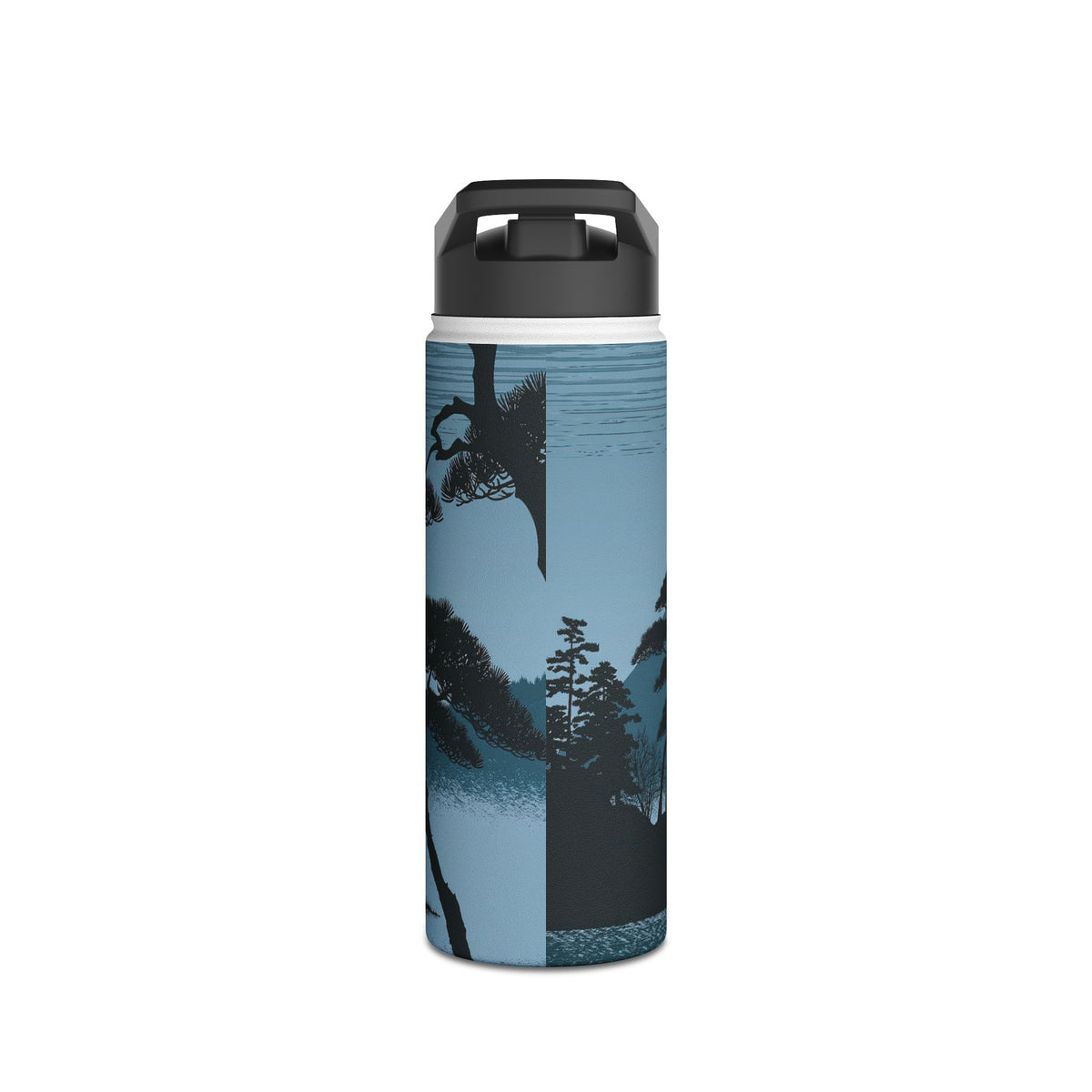 Moonlit Pine Horizon · Insulated Water Bottle · Blue