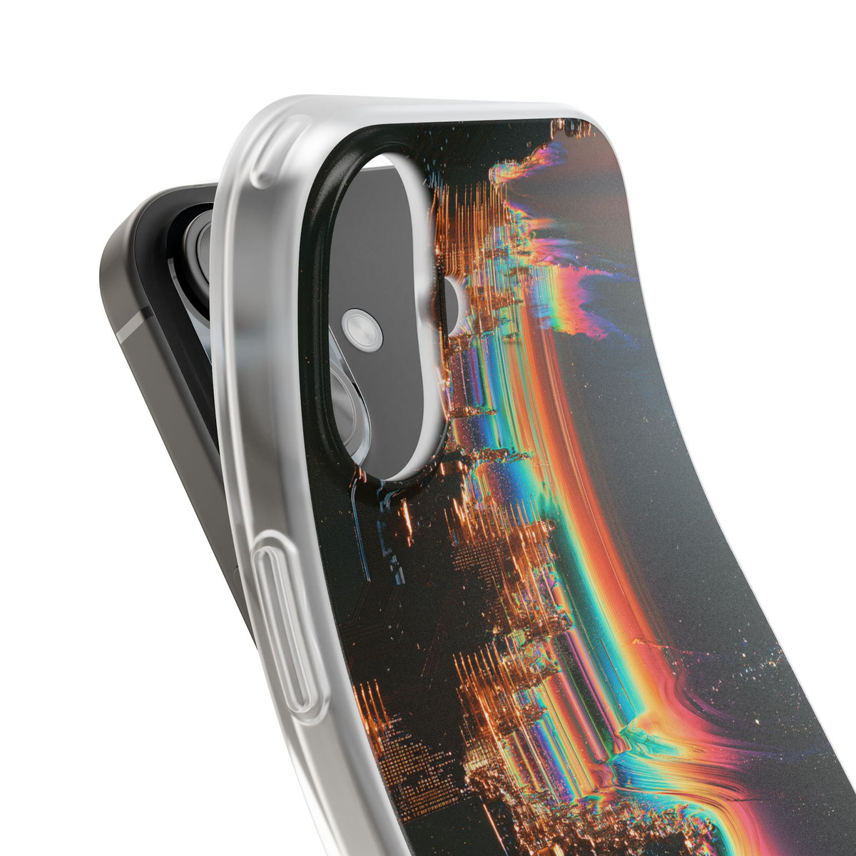 Prismatic Circuit · Lite Phone Case for iPhone ·  Black