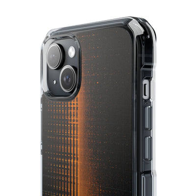 Amber Frequency · Clear Impact Magnetic Phone Case for iPhone · Orange