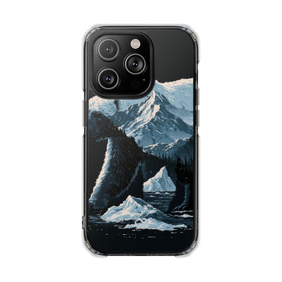 Nordic Arctic Bear · Clear Impact Magnetic Phone Case for iPhone · Black