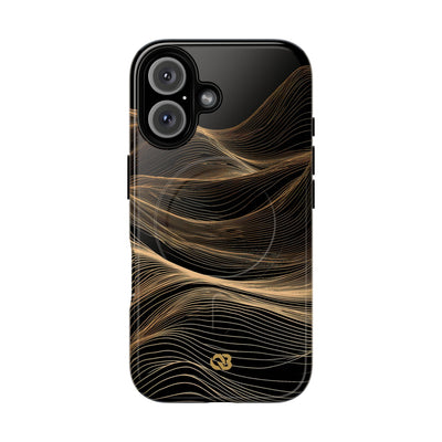 Black Tough 2.0 Magsafe Phone Case for iPhone - Copper Topo Ridge