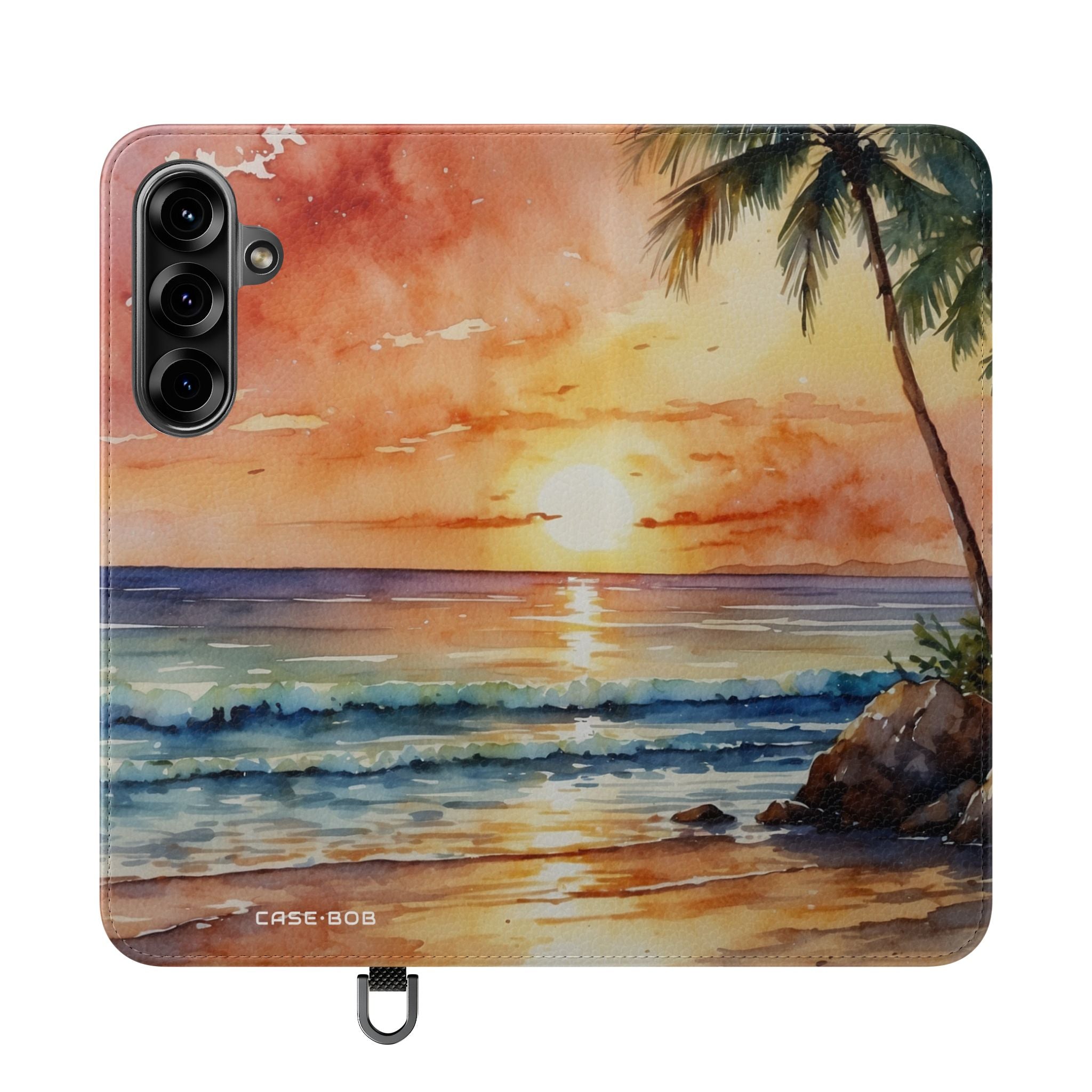 Golden Palm Sunset - Samsung S25+ Case - Wallet