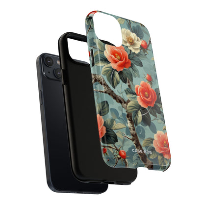 Coral Bloom iPhone 14 Plus Cover - Tough+