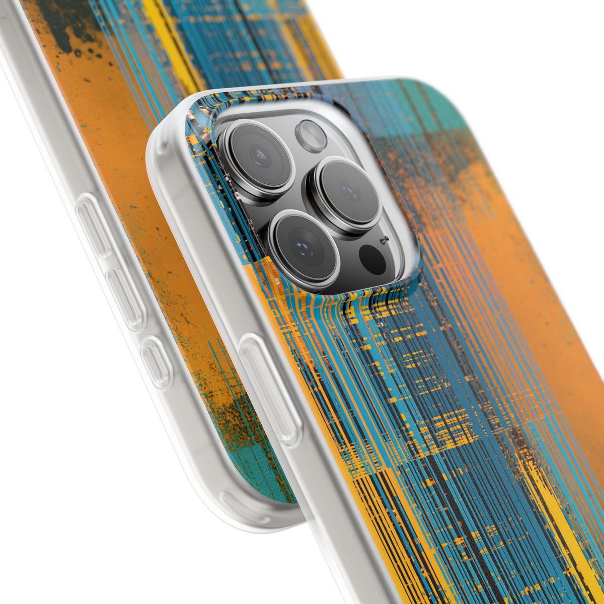 Cyber Glitch Stream · Lite Phone Case for iPhone ·  Teal