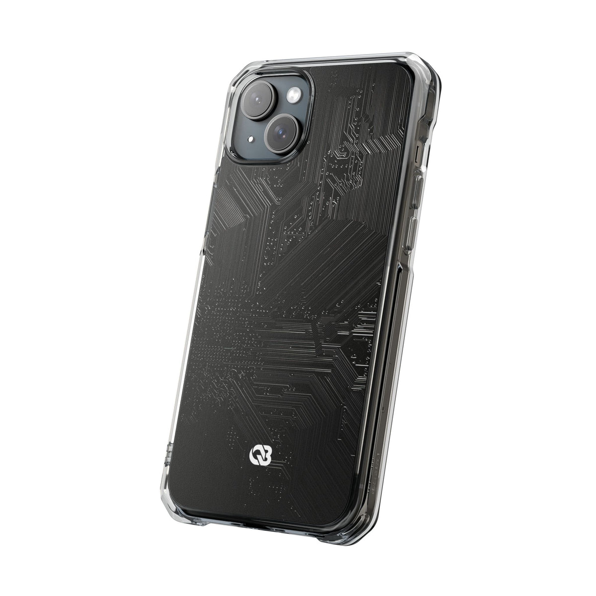 Obsidian Circuitry · Clear Impact Magnetic Phone Case for iPhone ·  Black