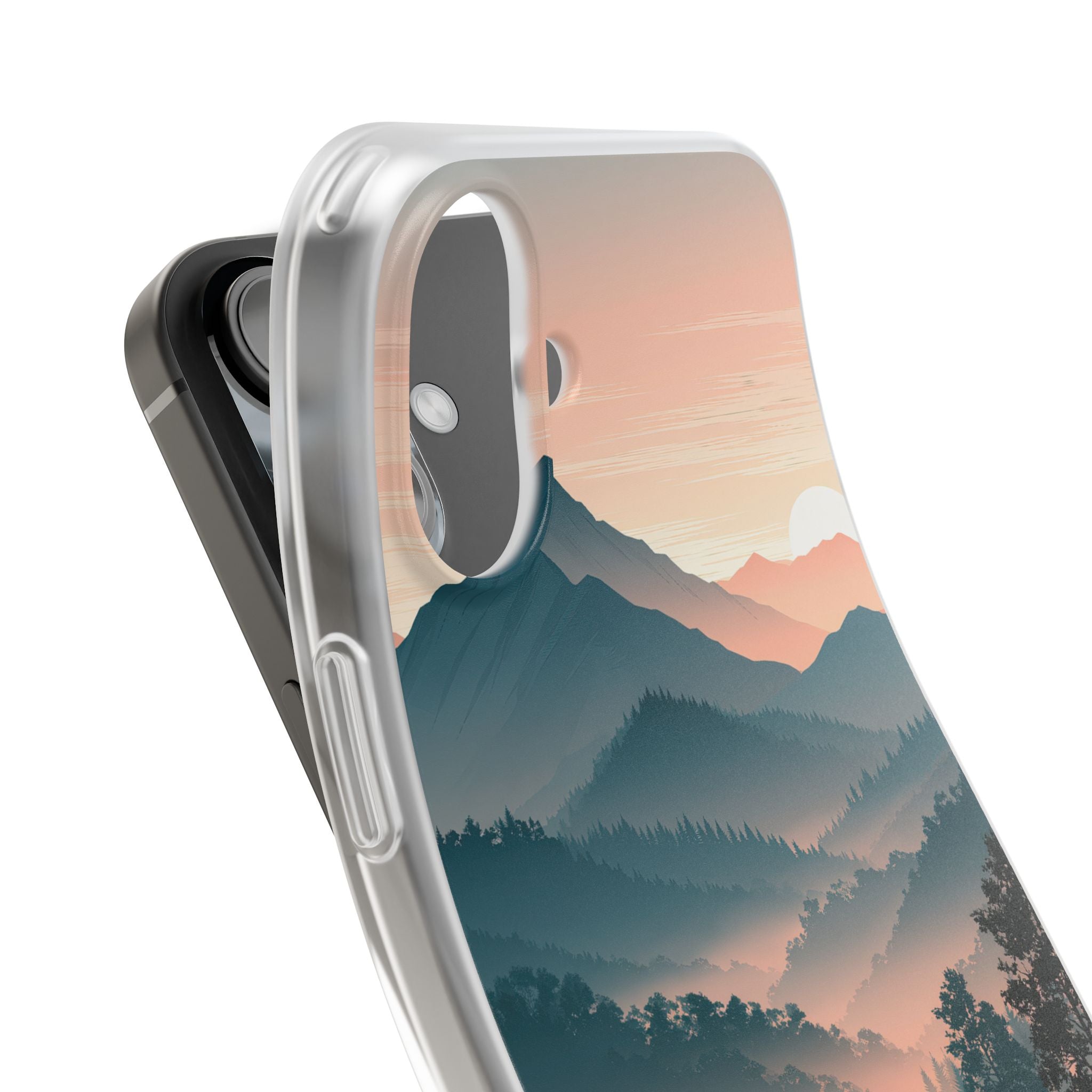 Teal Lite Phone Case for iPhone - Alpine Teal Horizon