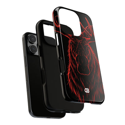Nordic Moose Contour · Tough Phone Case for iPhone · Red