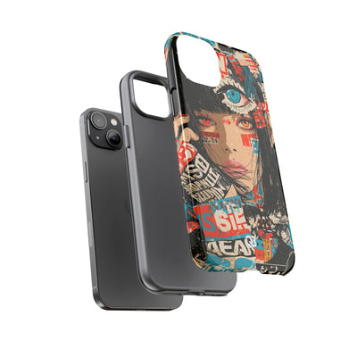 Shibuya Street Collage · Tough Phone Case for iPhone · Red