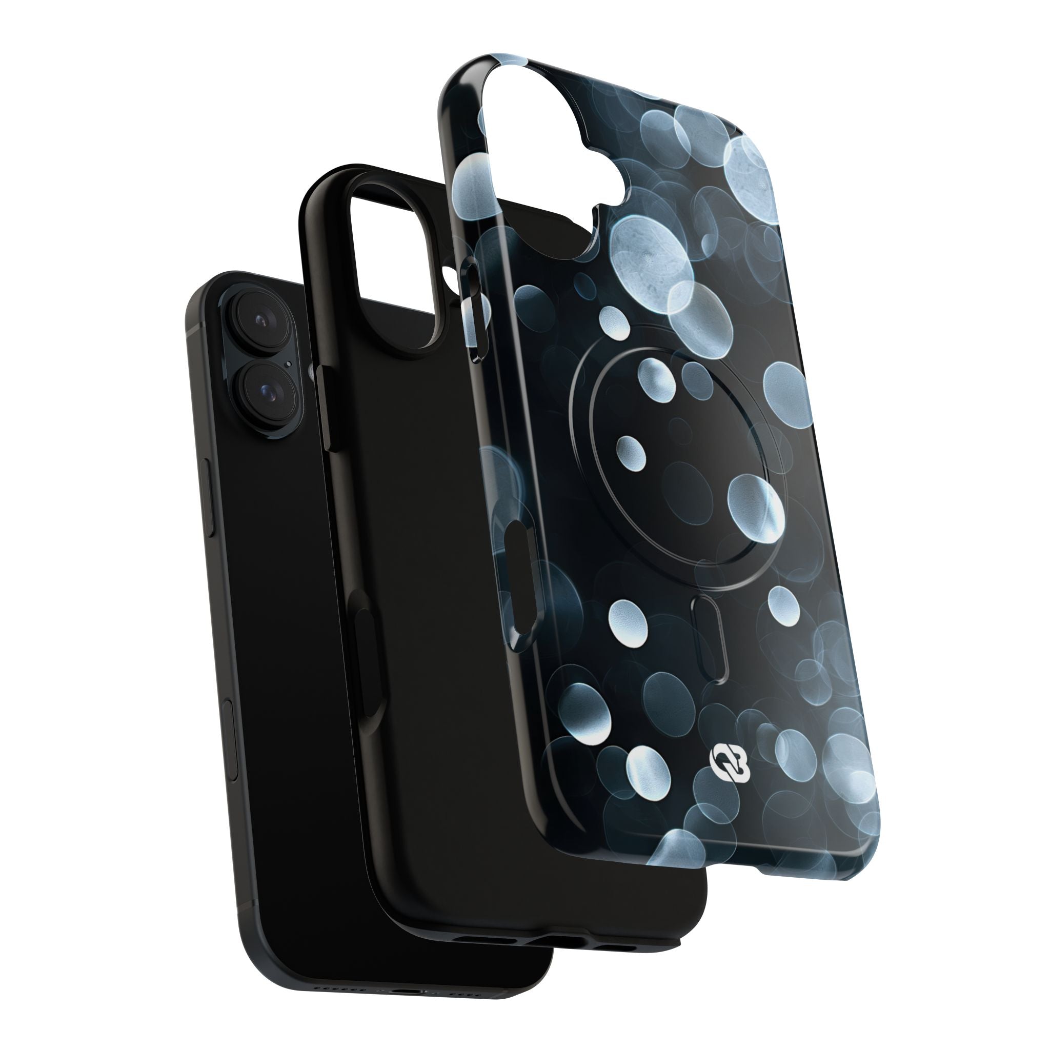 Black Tough 2.0 Magsafe Phone Case for iPhone - Silver Orbit Glow