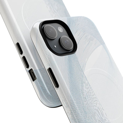 White Tough 2.0 Magsafe Phone Case for iPhone - Arctic Line Current