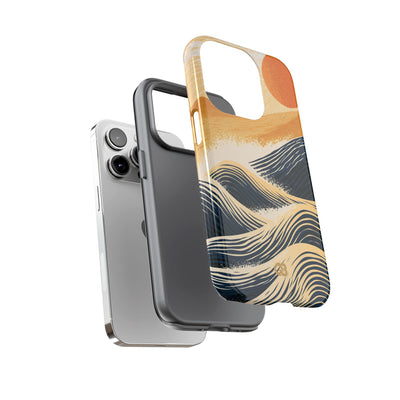 Blue Tough Phone Case for iPhone - Kyoto Cresting Tide