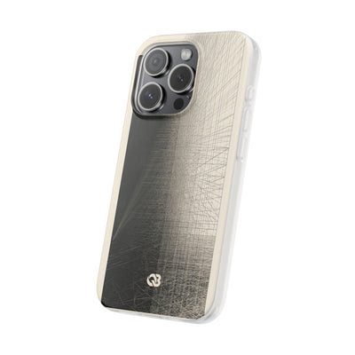 Beige Lite Phone Case for iPhone - Brutalist Graphite Grid
