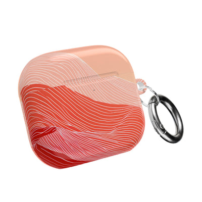 Coral Ridge Contours · Hard Case for AirPods & AirPods Pro · Red