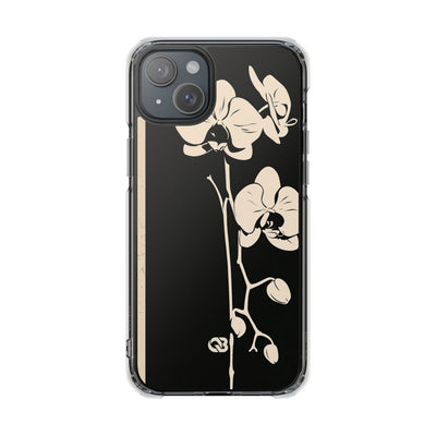 Black Impact MagSafe Phone Case for iPhone - Obsidian Bone Orchid