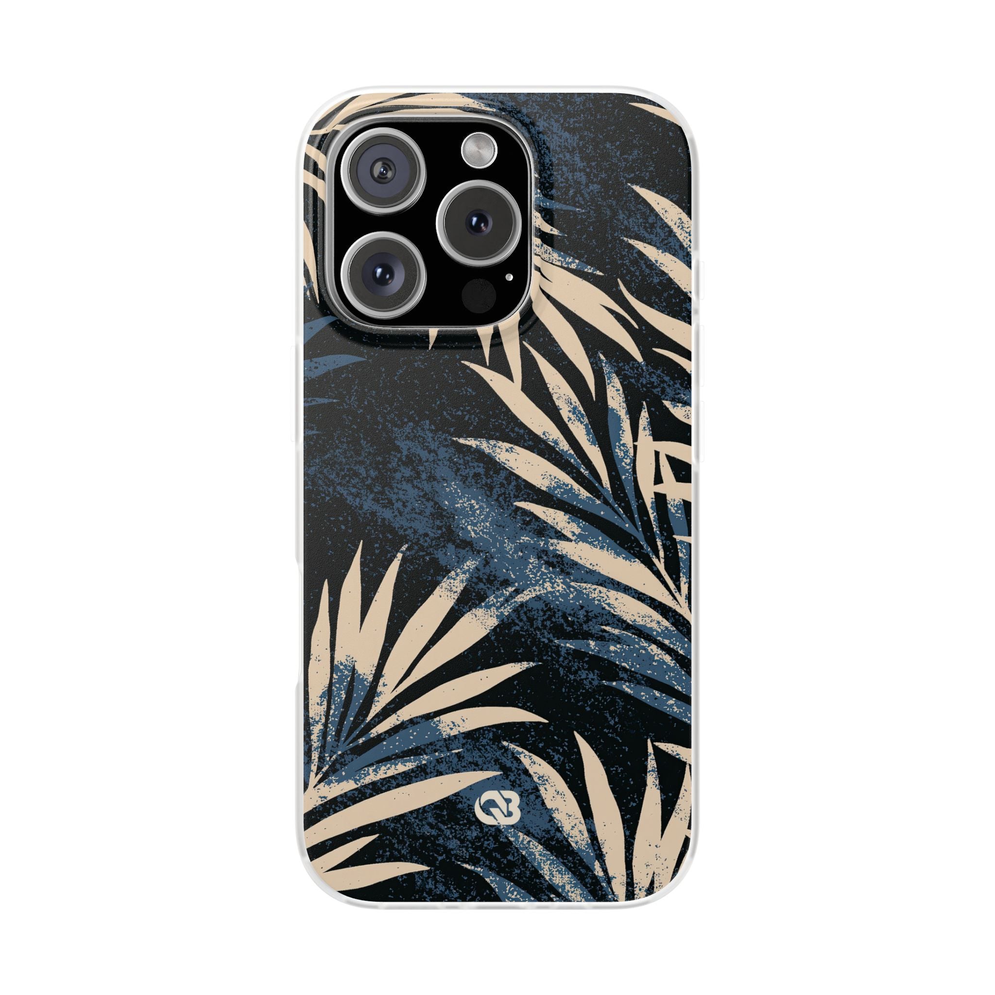 Blue Lite Phone Case for iPhone - Midnight Indigo Palm