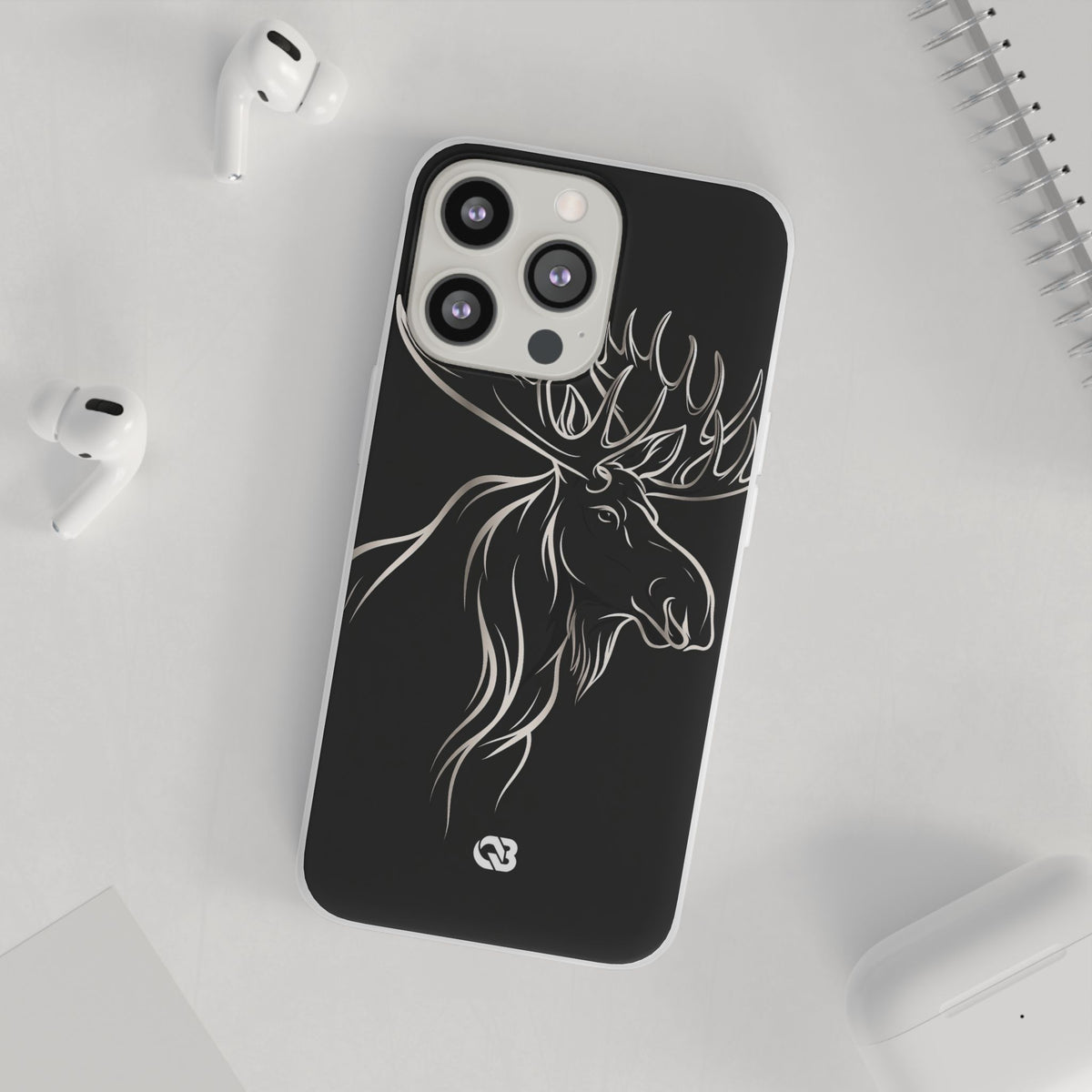 Nordic Moose Contour · Lite Phone Case for iPhone ·  Black