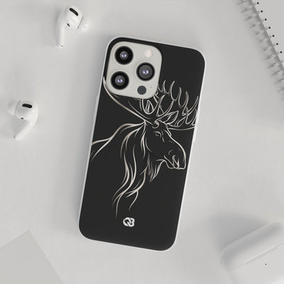 Nordic Moose Contour · Lite Phone Case for iPhone ·  Black