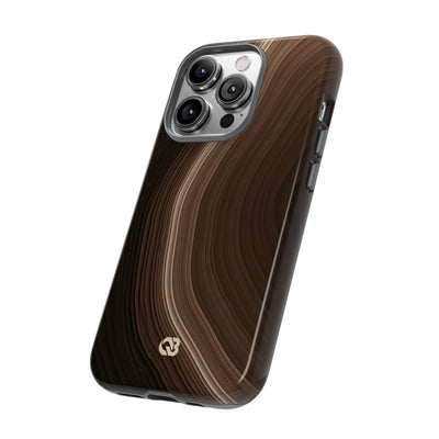 Brown Tough Phone Case for iPhone - Bronzed Canyon Relief