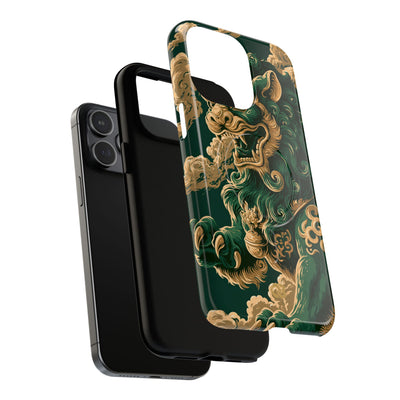 Imperial Guardian Lion · Tough 2.0 Magnetic Phone Case for iPhone · Green