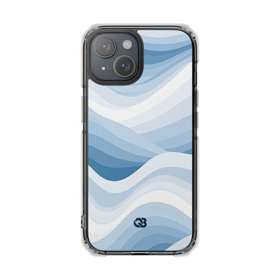 Blue Impact MagSafe Phone Case for iPhone - Glacial Indigo Flow