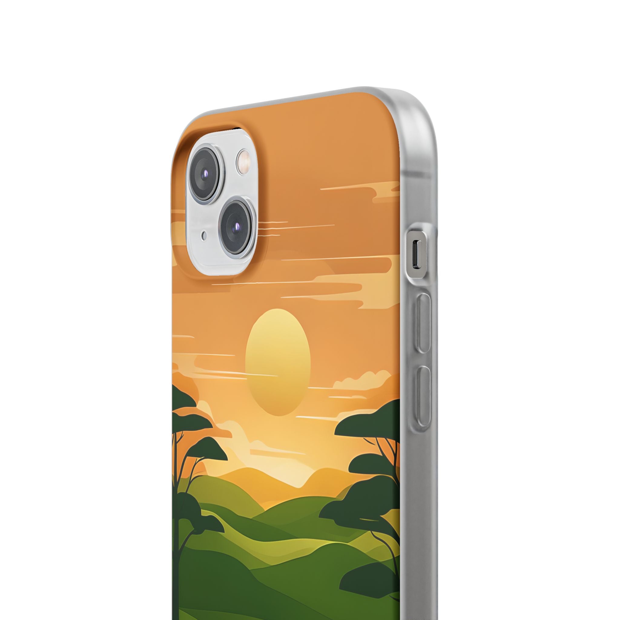 Verdant Horizon Sun · Soft Phone Case for iPhone