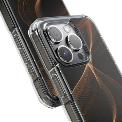 Brown Impact MagSafe Phone Case for iPhone - Copper Silk Wave
